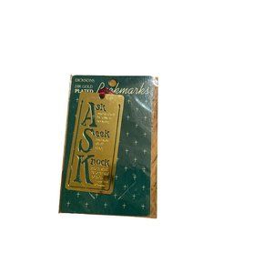 Ask seek knock 18k plate gold bookmark religious NIP